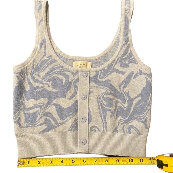 L.A. Hearts Pac Sun- Kiara Swirl button down sweater vest tank-Small - Picture 6 of 9